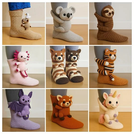 Zoe - Gestreepte Sokken met Dieren