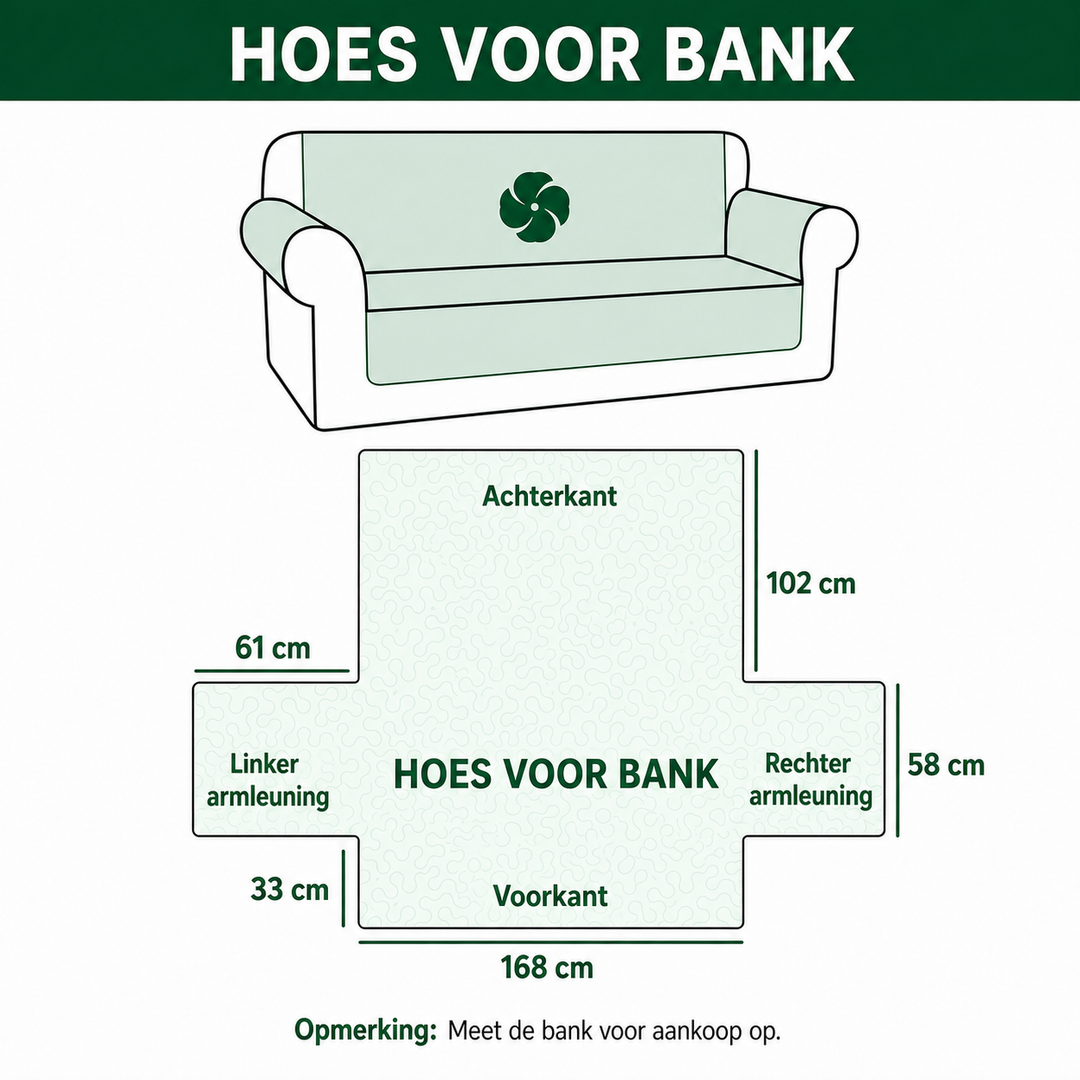 Carlijn - Gewatteerde bankhoes Pootjes Cottage
