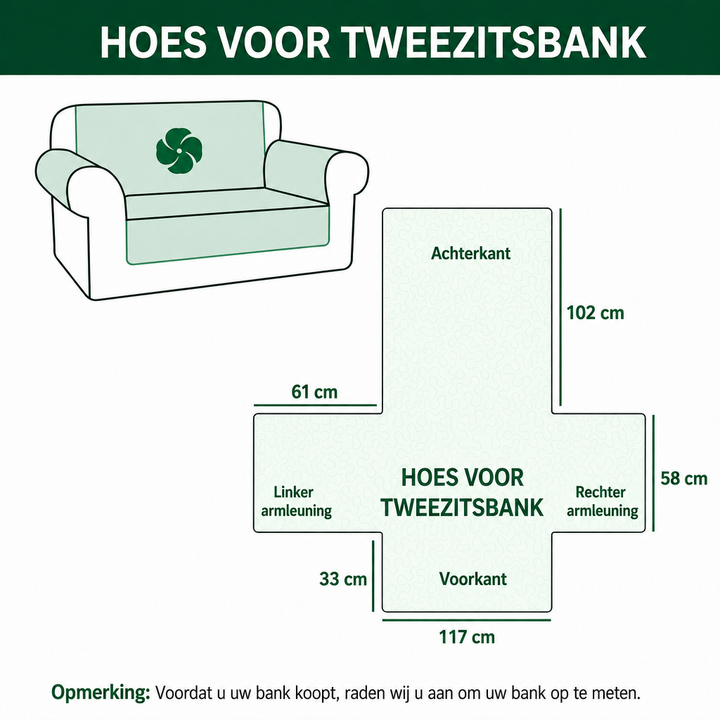 Marloes - Gewatteerde bankhoes Vrienden van de Sneeuw